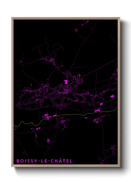 Une affiche de carte sur Boissy-le-Châtel