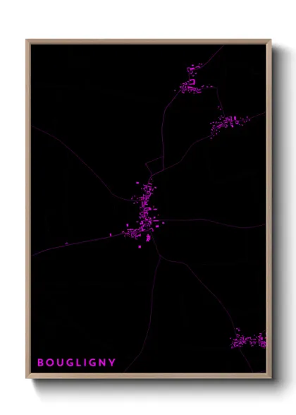 Une affiche de carte sur Bougligny