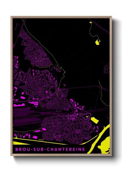 Une affiche de carte sur Brou-sur-Chantereine