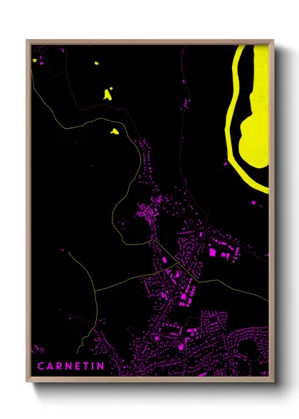 Une affiche de carte sur Carnetin