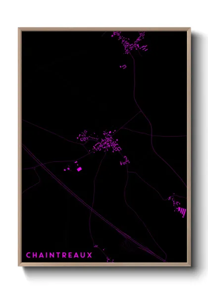 Une affiche de carte sur Chaintreaux