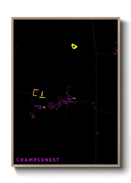 Une affiche de carte sur Champcenest