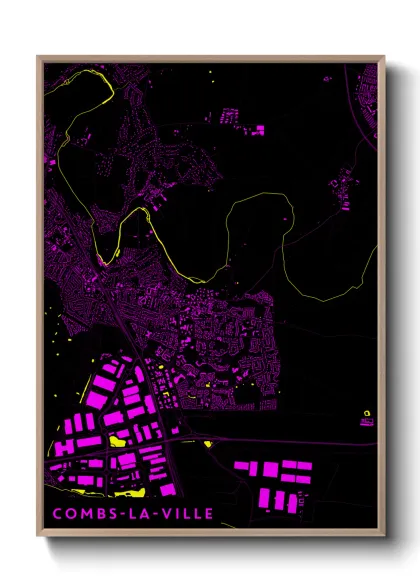 Une affiche de carte sur Combs-la-Ville
