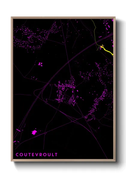 Une affiche de carte sur Coutevroult