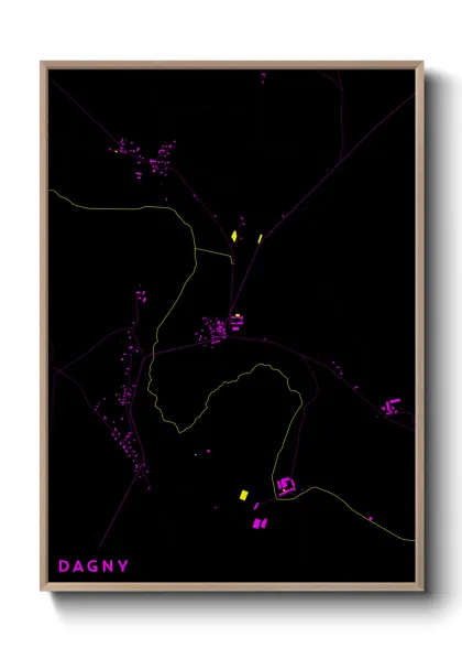 Une affiche de carte sur Dagny