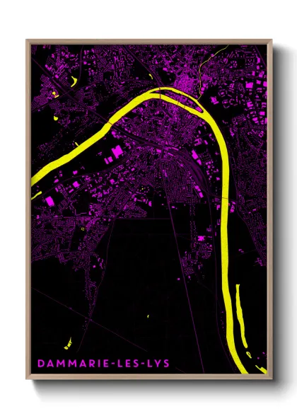 Une affiche de carte sur Dammarie-les-Lys