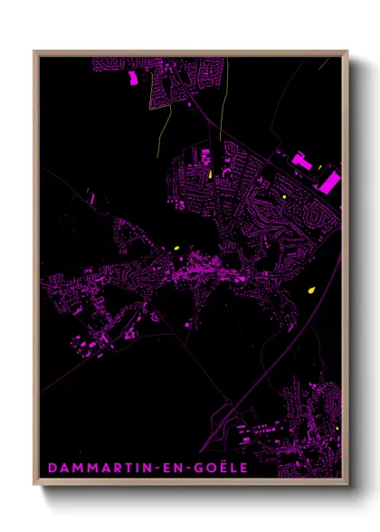 Une affiche de carte sur Dammartin-en-Goële