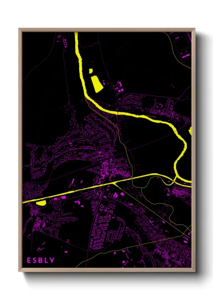 Une affiche de carte sur Esbly