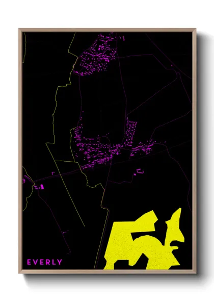 Une affiche de carte sur Everly