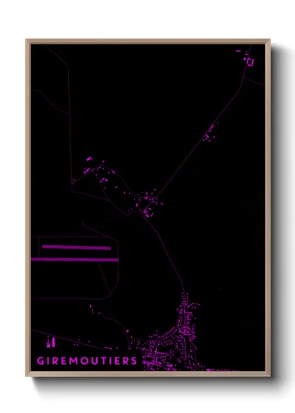 Une affiche de carte sur Giremoutiers