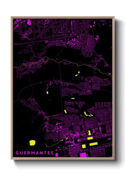 Une affiche de carte sur Guermantes