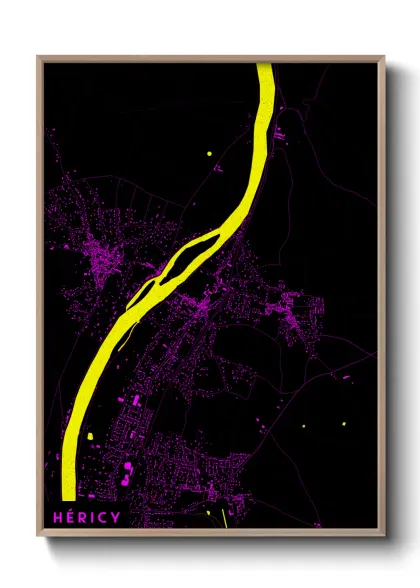 Une affiche de carte sur Héricy