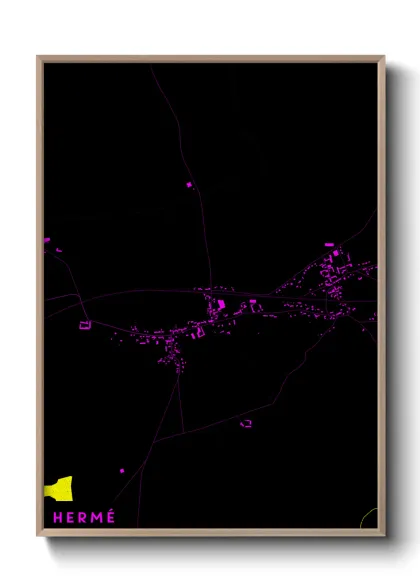 Une affiche de carte sur Hermé
