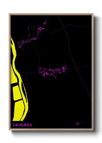 Une affiche de carte sur Jaignes