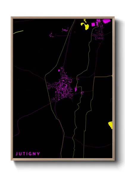Une affiche de carte sur Jutigny