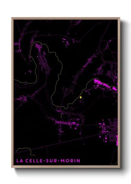 Une affiche de carte sur La Celle-sur-Morin