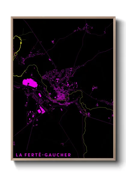 Une affiche de carte sur La Ferté-Gaucher