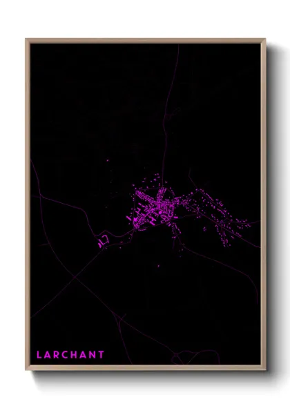 Une affiche de carte sur Larchant