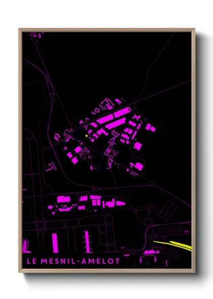 Une affiche de carte sur Le Mesnil-Amelot