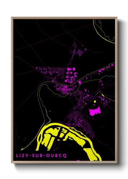 Une affiche de carte sur Lizy-sur-Ourcq