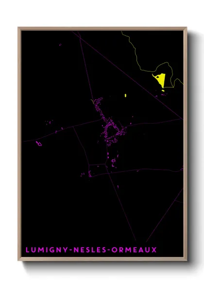 Une affiche de carte sur Lumigny-Nesles-Ormeaux