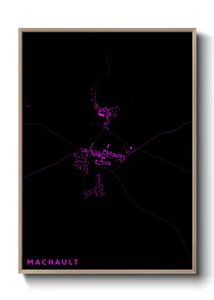 Une affiche de carte sur Machault