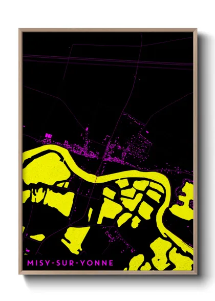 Une affiche de carte sur Misy-sur-Yonne