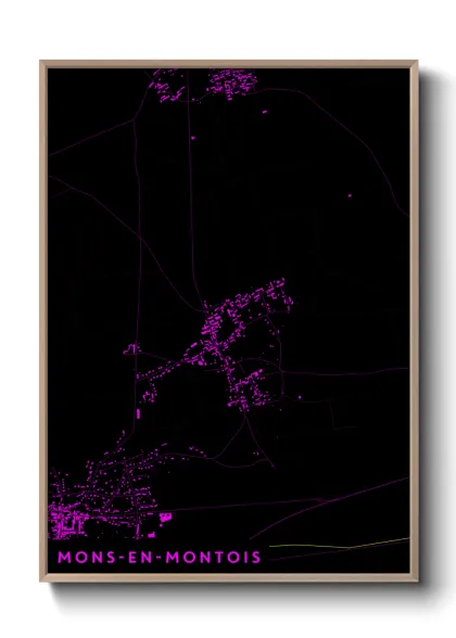 Une affiche de carte sur Mons-en-Montois