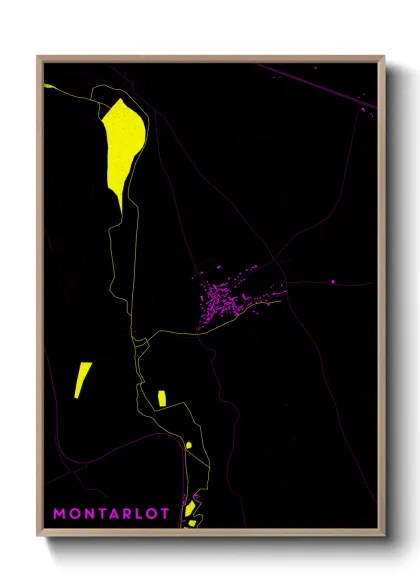 Une affiche de carte sur Montarlot