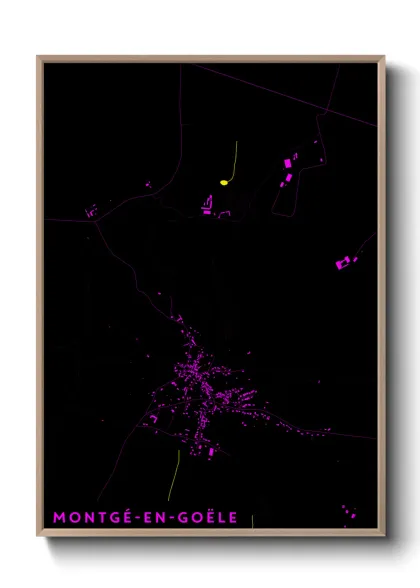 Une affiche de carte sur Montgé-en-Goële