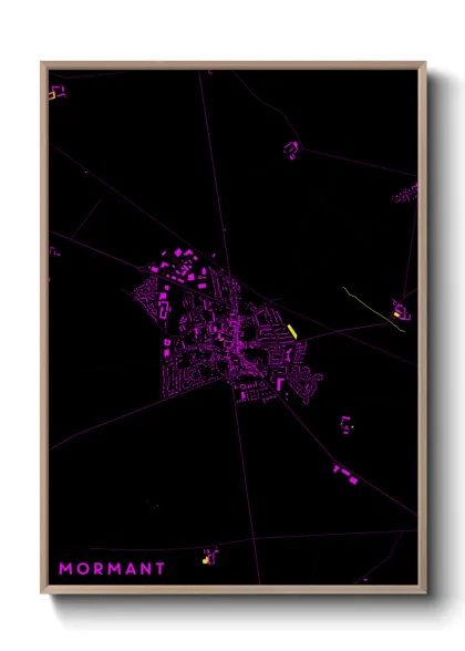Une affiche de carte sur Mormant