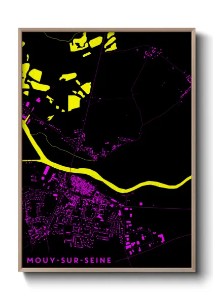 Une affiche de carte sur Mouy-sur-Seine