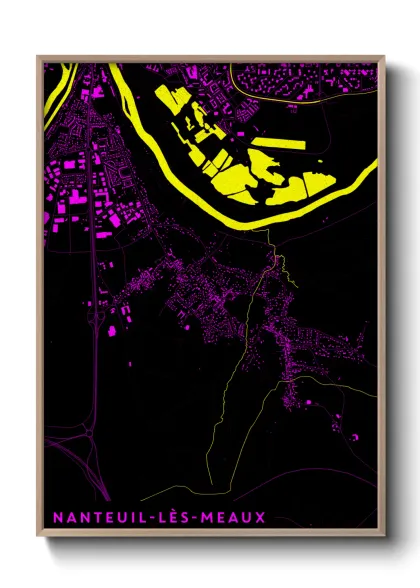 Une affiche de carte sur Nanteuil-lès-Meaux