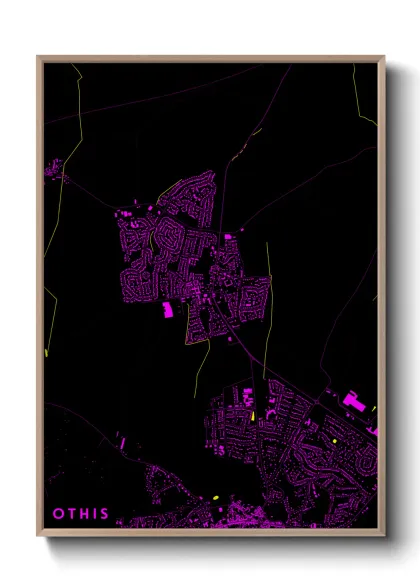 Une affiche de carte sur Othis