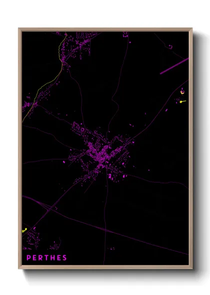 Une affiche de carte sur Perthes