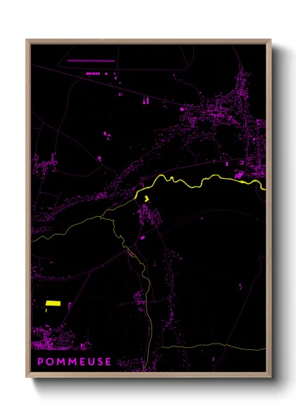 Une affiche de carte sur Pommeuse