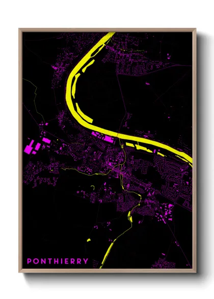 Une affiche de carte sur Ponthierry
