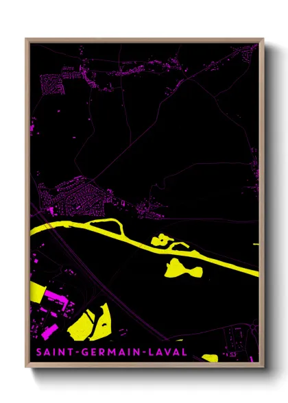 Une affiche de carte sur Saint-Germain-Laval