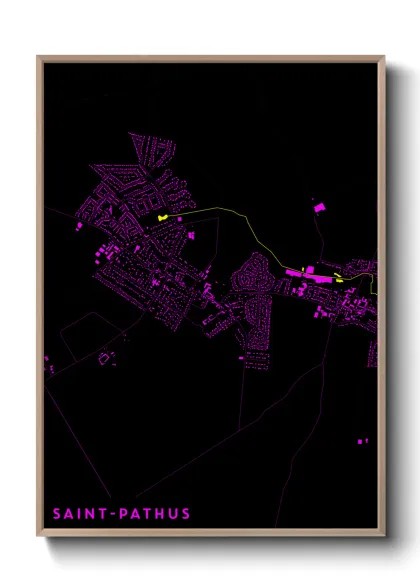 Une affiche de carte sur Saint-Pathus