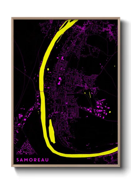 Une affiche de carte sur Samoreau
