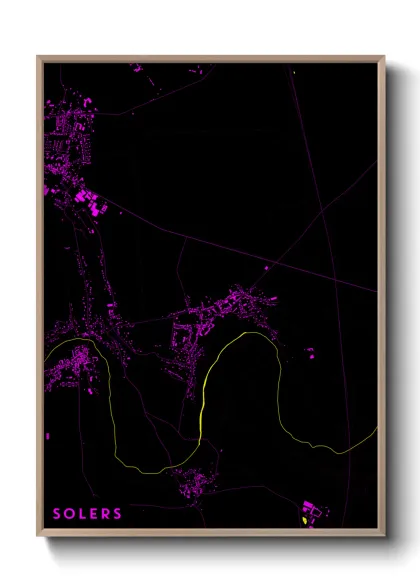 Une affiche de carte sur Solers