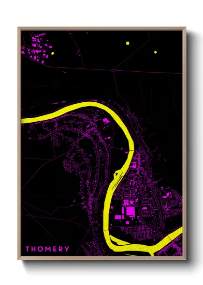 Une affiche de carte sur Thomery