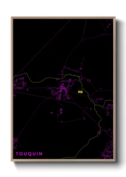 Une affiche de carte sur Touquin