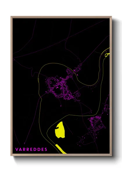 Une affiche de carte sur Varreddes