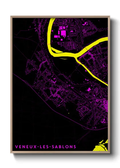 Une affiche de carte sur Veneux-les-Sablons