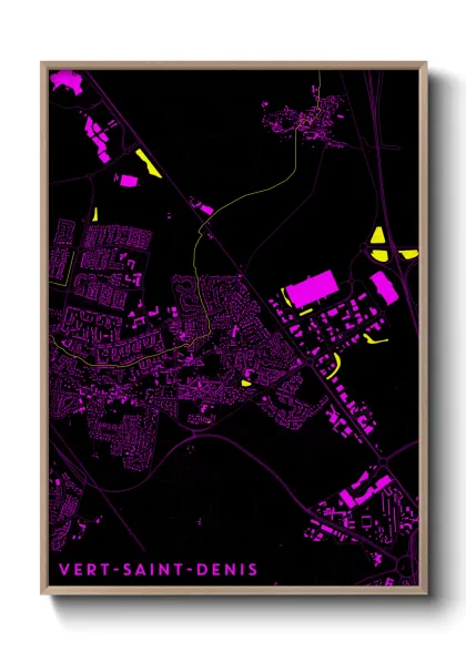 Une affiche de carte sur Vert-Saint-Denis