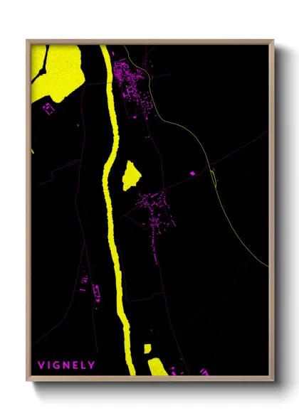 Une affiche de carte sur Vignely
