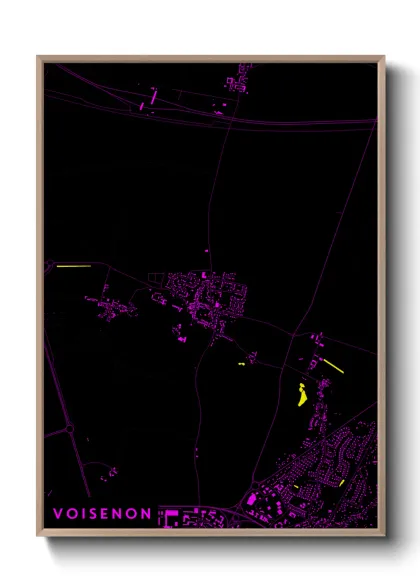 Une affiche de carte sur Voisenon