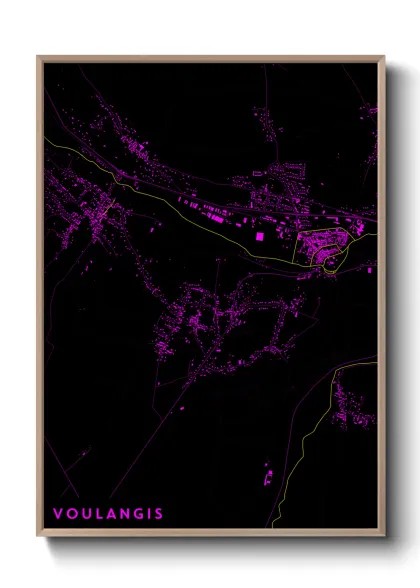 Une affiche de carte sur Voulangis