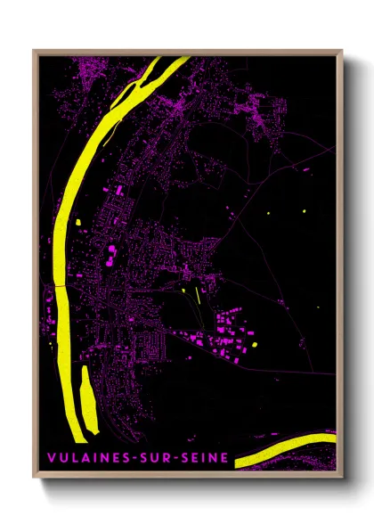 Une affiche de carte sur Vulaines-sur-Seine